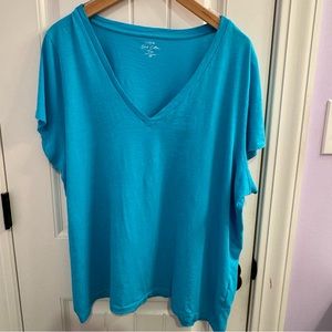 J.Crew 3X Slub Cotton Vneck Tshirt